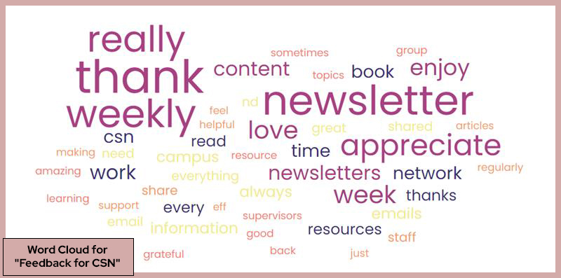 CSN Survey Word cloud image