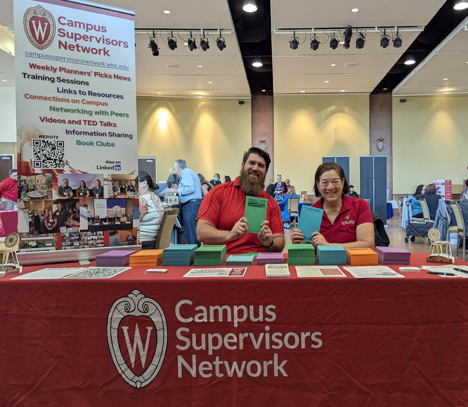CSN Planners Conor Klecker and Wendy Crabb at the CSN booth during the employee resource fair on October 8, 2026.